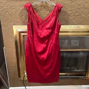 Red sleeveless dress size 14